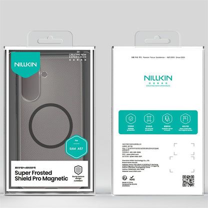 Coque MagSafe pour Samsung Galaxy A57 5G, Nillkin, Super Shield Pro, Noir Transparent