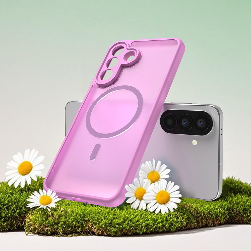 Coque MagSafe pour Samsung Galaxy A57 5G, Techsuit, HaloFrost II, Rose