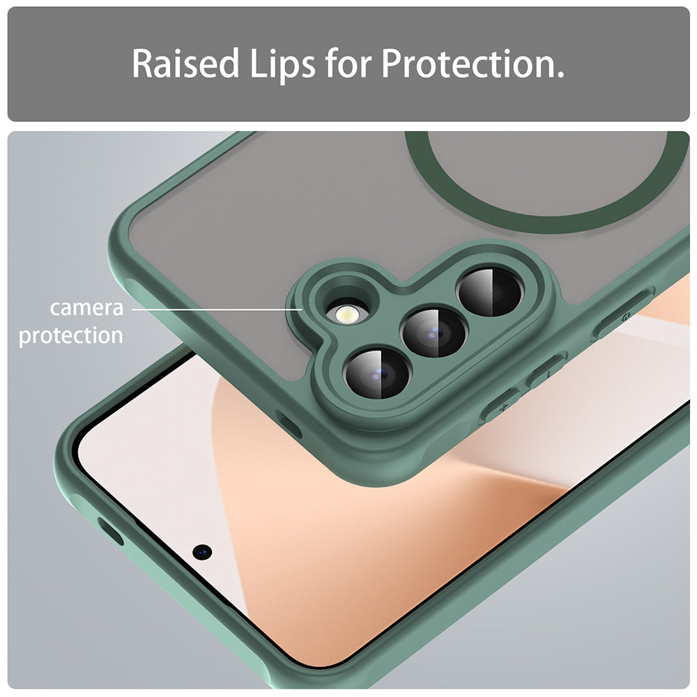 MagSafe Hülle für Samsung Galaxy A57 5G, Techsuit, HaloFrost II, Grün