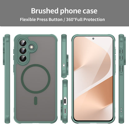MagSafe Hülle für Samsung Galaxy A57 5G, Techsuit, HaloFrost II, Grün