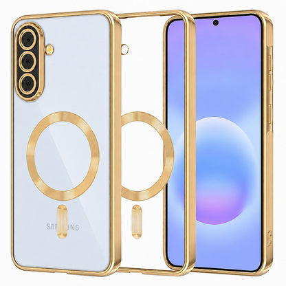 MagSafe-Hülle für Samsung Galaxy A57 5G, Techsuit, Luxury Crystal, Gold