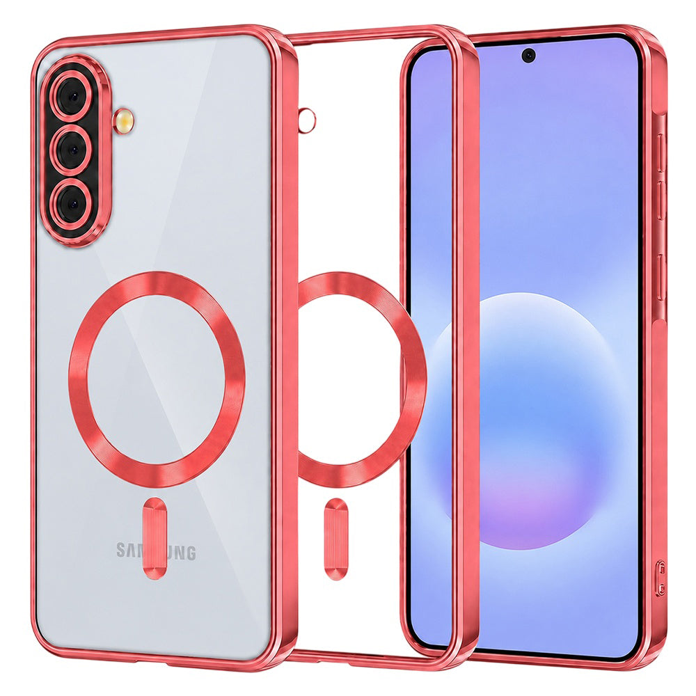 MagSafe Case for Samsung Galaxy A57 5G, Techsuit, Luxury Crystal, Red