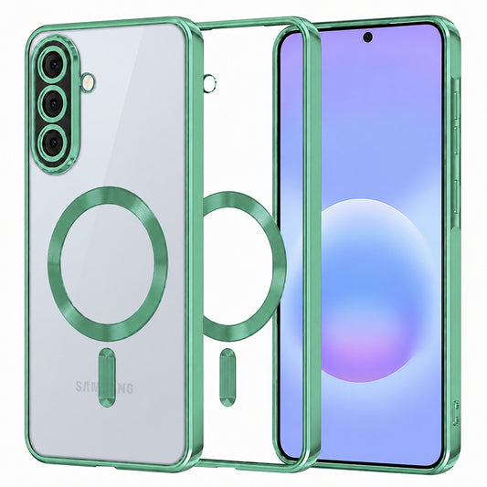 Coque MagSafe pour Samsung Galaxy A57 5G, Techsuit, Luxury Crystal, Vert Clair