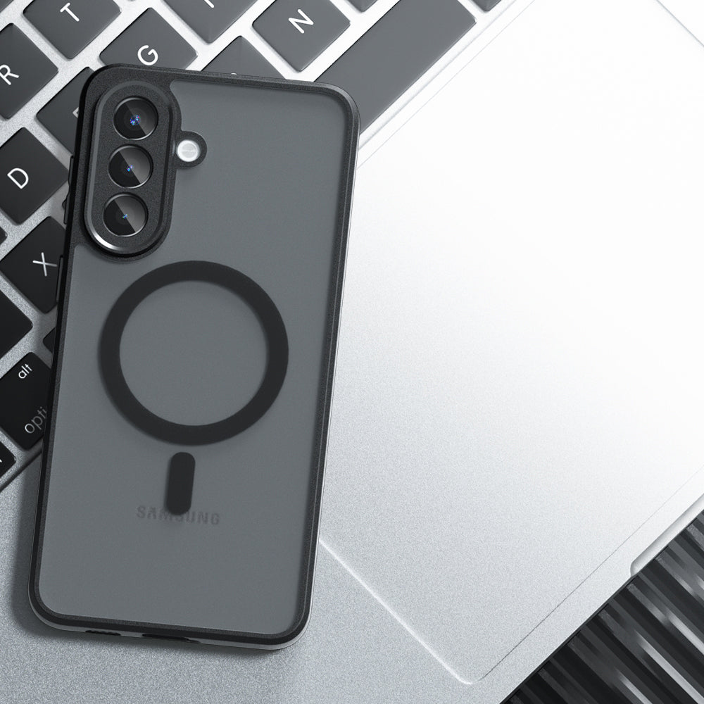 MagSafe Hülle für Samsung Galaxy A57 5G, Techsuit, PureFrost, Satinschwarz