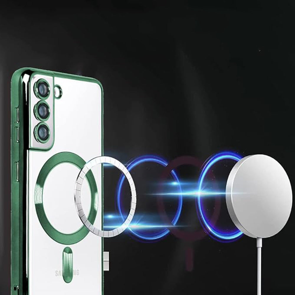 Coque MagSafe pour Samsung Galaxy S21 FE 5G G990, Techsuit, Luxury Crystal, Violet Clair