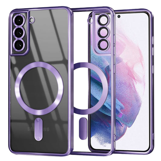 Coque MagSafe pour Samsung Galaxy S21+ 5G G996, Techsuit, Luxury Crystal, Violet Clair