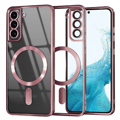 Coque MagSafe pour Samsung Galaxy S22 5G S901, Techsuit, Luxury Crystal, Rose