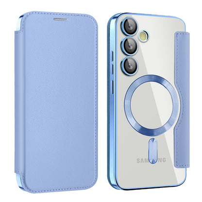 MagSafe Case for Samsung Galaxy S23 FE S711, Techsuit, SmartMag Book, Blue