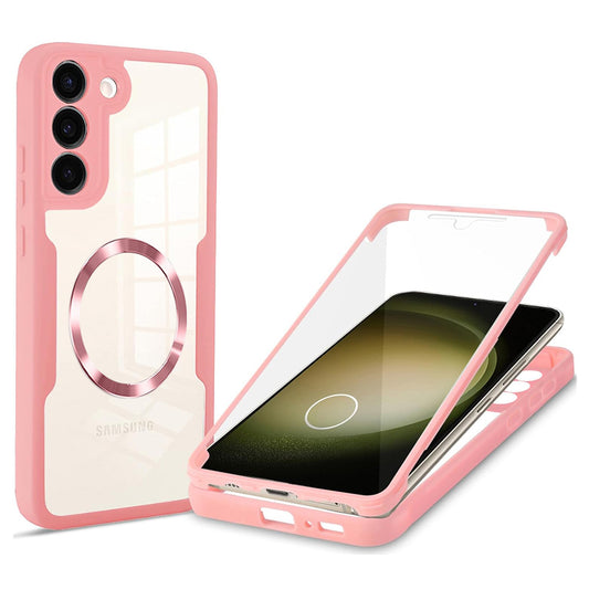 Coque MagSafe pour Samsung Galaxy S23+ S916, Techsuit, ColorVerse 360, Rose