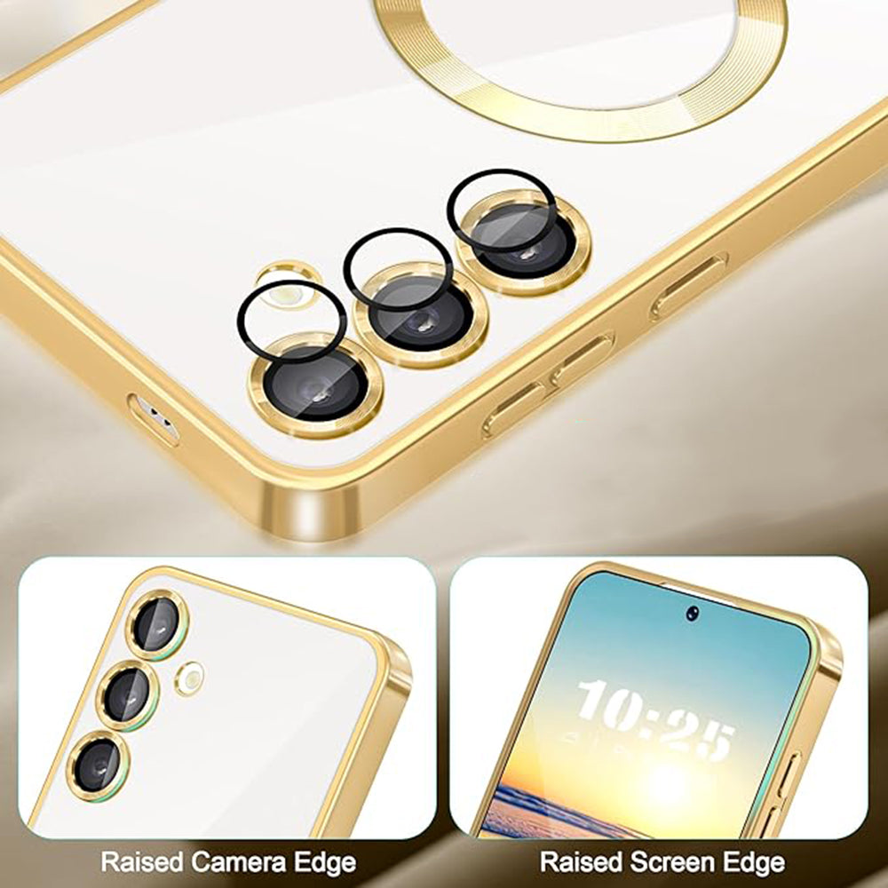 MagSafe-Hülle für Samsung Galaxy S23 S911, Techsuit, Luxury Crystal, Dunkelblau