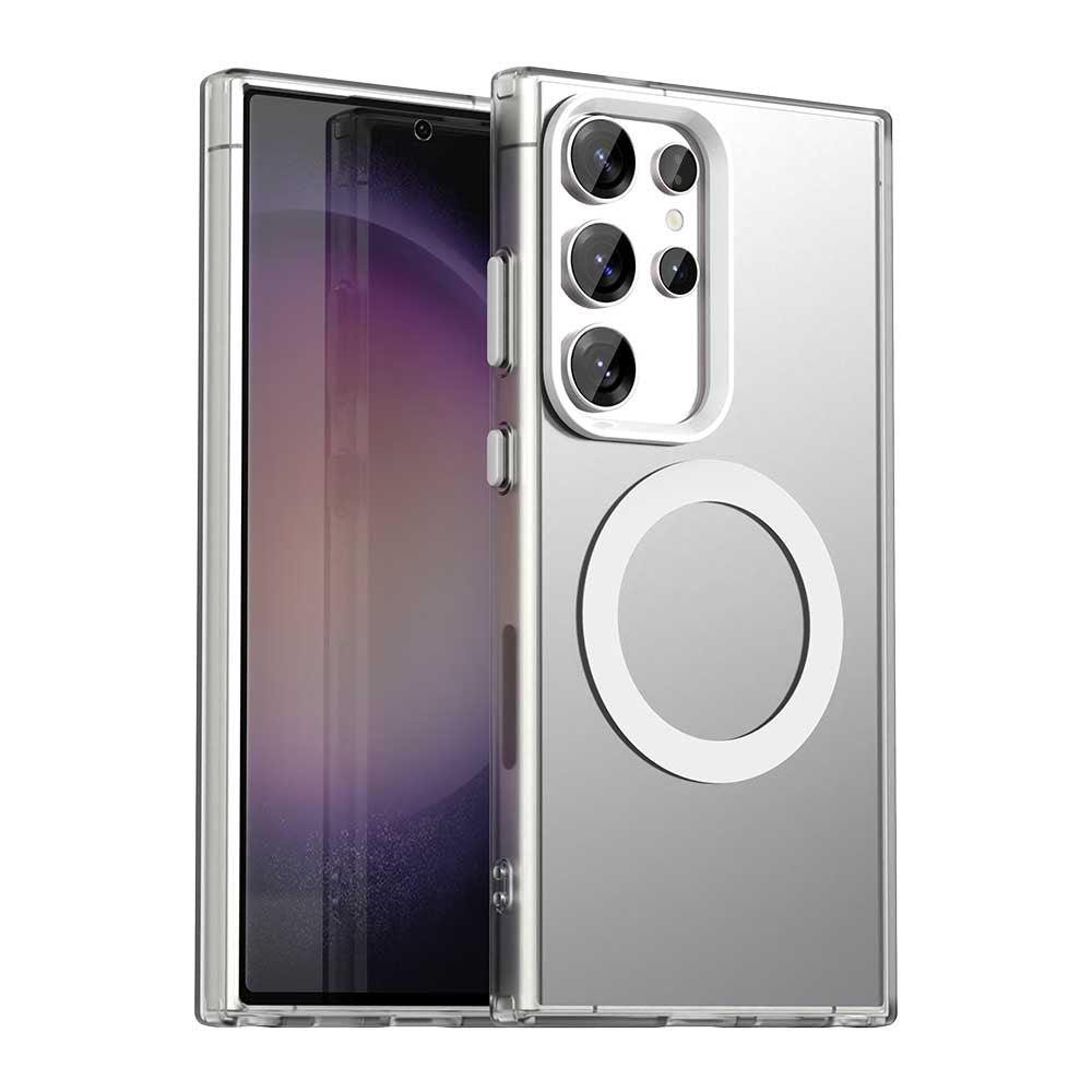 Coque MagSafe pour Samsung Galaxy S23 Ultra S918, Techsuit, CandyCase, Blanche