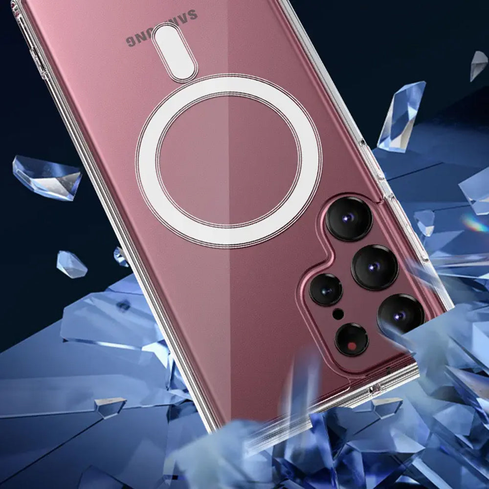 Coque MagSafe pour Samsung Galaxy S23 Ultra S918, Techsuit, Pro, Transparente