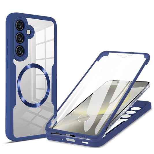 Coque MagSafe pour Samsung Galaxy S24+ S926, Techsuit, ColorVerse 360, Bleue