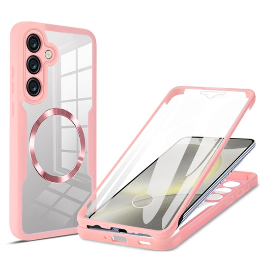 Coque MagSafe pour Samsung Galaxy S24+ S926, Techsuit, ColorVerse 360, Rose