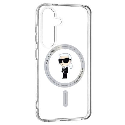 Housse MagSafe pour Samsung Galaxy S24 S921, Karl Lagerfeld, IML Ikonik Karl, Transparente