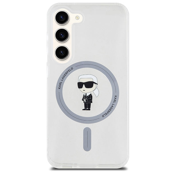 Housse MagSafe pour Samsung Galaxy S24 S921, Karl Lagerfeld, IML Ikonik Karl, Transparente