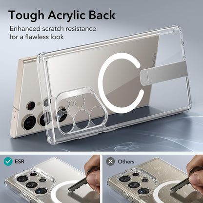 MagSafe Hülle für Samsung Galaxy S24 Ultra S928, ESR, Boost Flickstand, Transparent