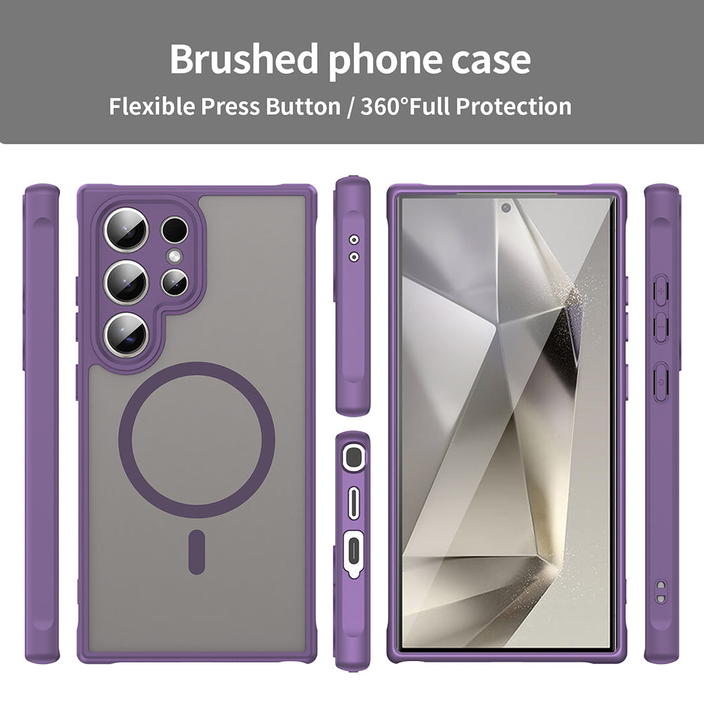 Coque MagSafe pour Samsung Galaxy S24 Ultra S928, Techsuit, HaloFrost II, Violet