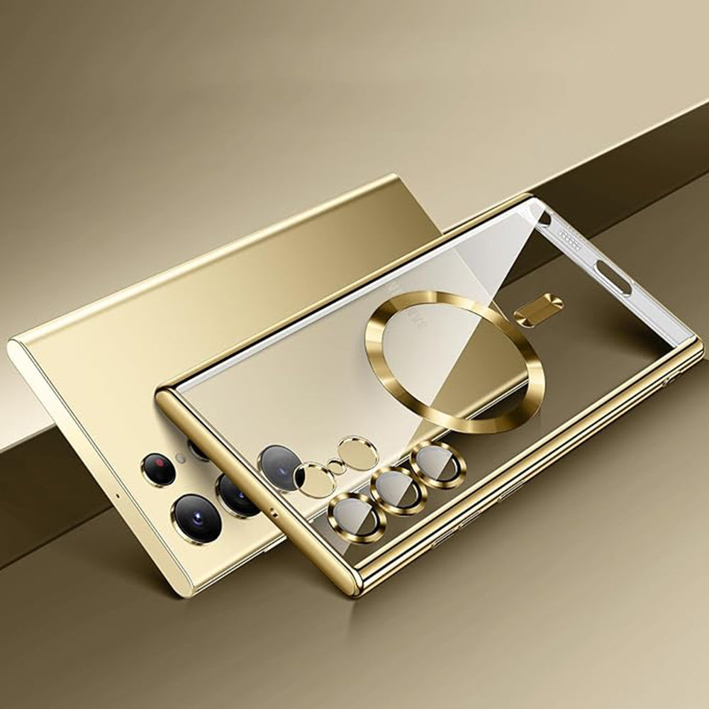 MagSafe-Hülle für Samsung Galaxy S24 Ultra S928, Techsuit, Luxury Crystal, Gold