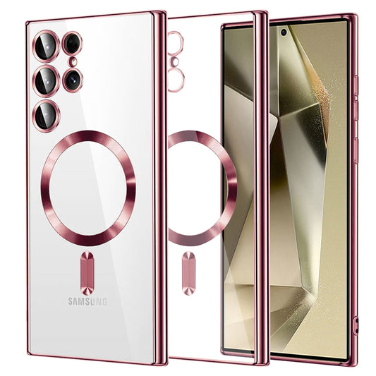 Coque MagSafe pour Samsung Galaxy S24 Ultra S928, Techsuit, Luxury Crystal, Rose