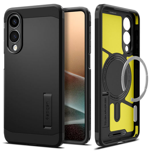MagSafe Hülle für Samsung Galaxy S25 Edge S937, Spigen, Tough Armor, Schwarz ACS09422