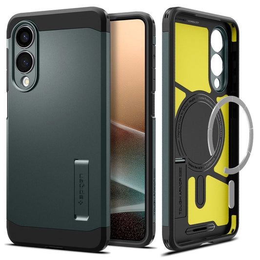 MagSafe Hülle für Samsung Galaxy S25 Edge S937, Spigen, Tough Armor, Grün ACS09424
