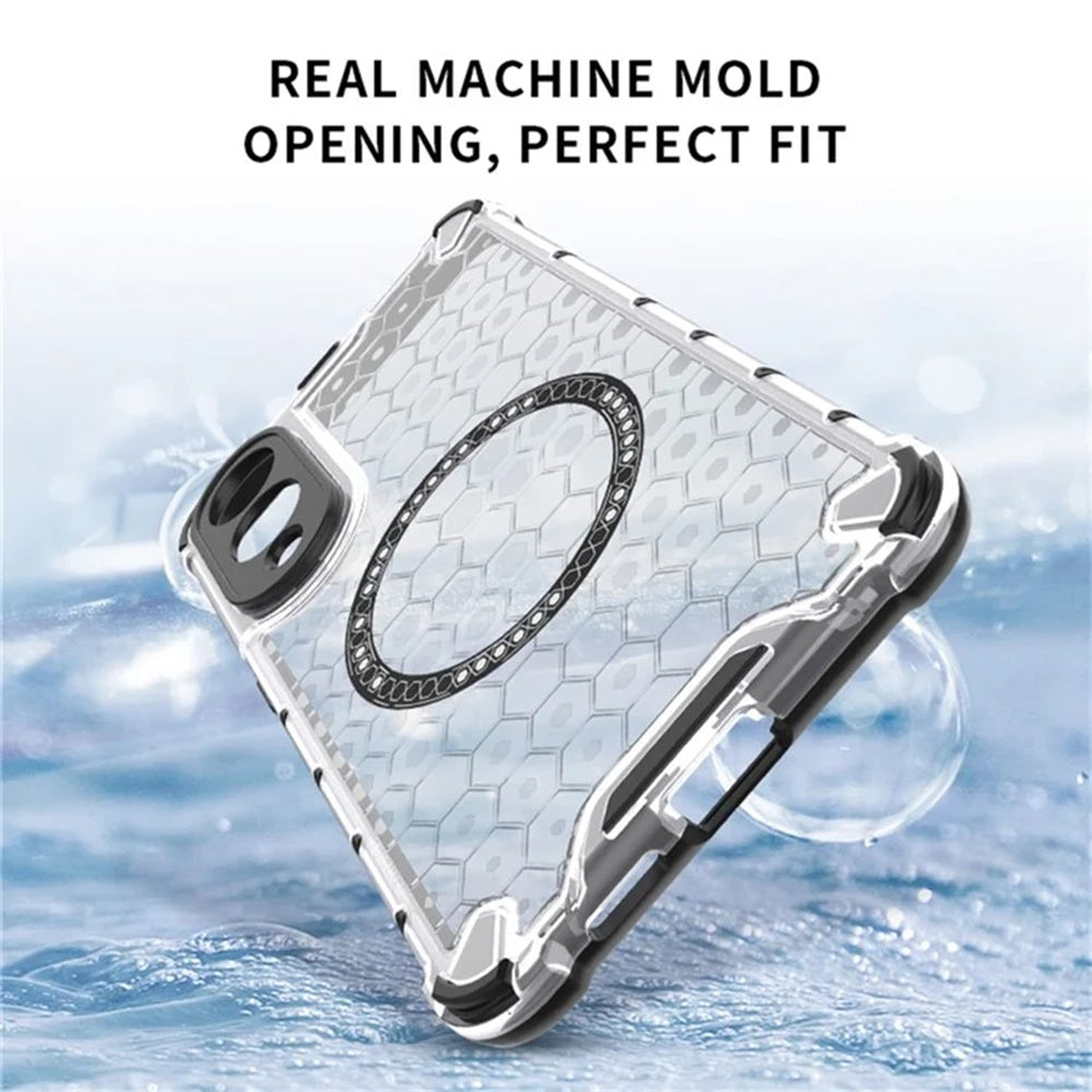 MagSafe-Hülle für Samsung Galaxy S25 Edge S937, Techsuit, HoneyComb Shield, Weiß