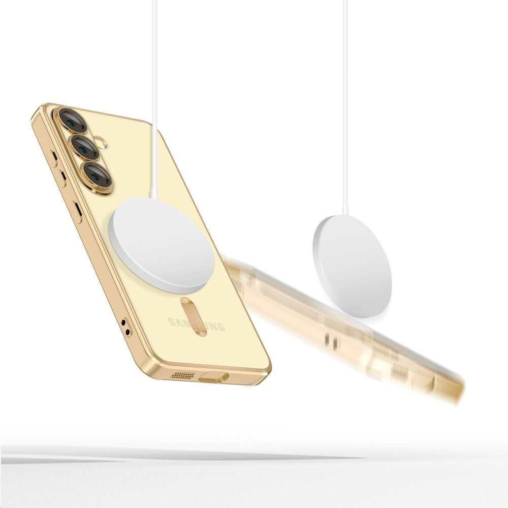 MagSafe-Hülle für Samsung Galaxy S25 Edge S937, Techsuit, Luxury Crystal, Gold