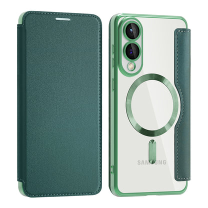 MagSafe Case for Samsung Galaxy S25 Edge S937, Techsuit, SmartMag Book, Green