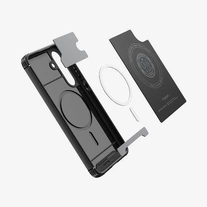 MagSafe Hülle für Samsung Galaxy S25 FE, Spigen, Core Armor, Mattschwarz ACS10021