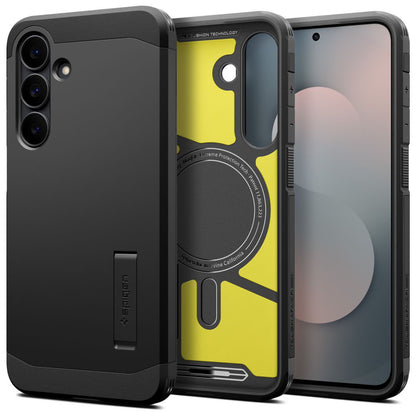 Coque MagSafe pour Samsung Galaxy S25 FE, Spigen, Tough Armor, Noire