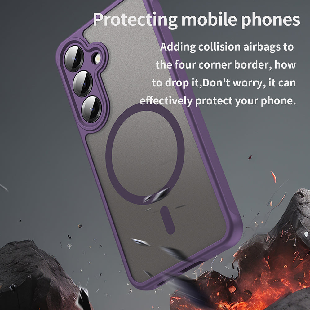 Coque MagSafe pour Samsung Galaxy S25 FE, Techsuit, HaloFrost II, Violet