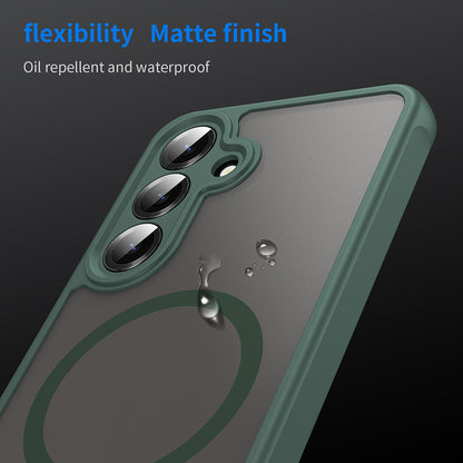 MagSafe Case for Samsung Galaxy S25 FE, Techsuit, HaloFrost II, Green