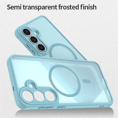 Coque MagSafe pour Samsung Galaxy S25 FE, Techsuit, HaloFrost II, Vert Clair