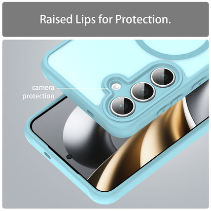 Coque MagSafe pour Samsung Galaxy S25 FE, Techsuit, HaloFrost II, Vert Clair