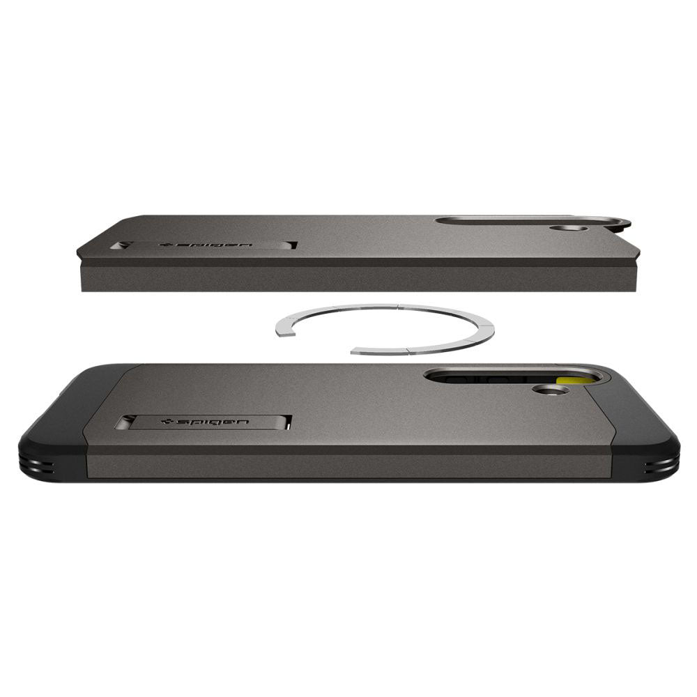 Coque MagSafe pour Samsung Galaxy S25+ S936, Spigen, Tough Armor, Gris