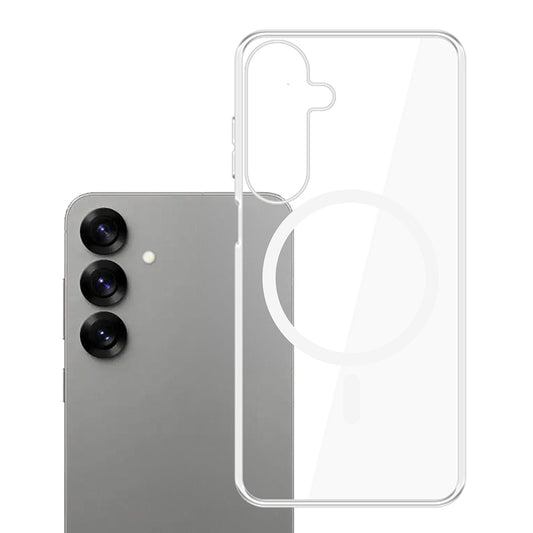 Coque MagSafe pour Samsung Galaxy S25 S931, 3MK, Clear MagCase, Transparente