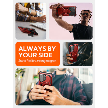 MagSafe Hülle für Samsung Galaxy S25 S931, i-Blason, ArmorBox, Rot