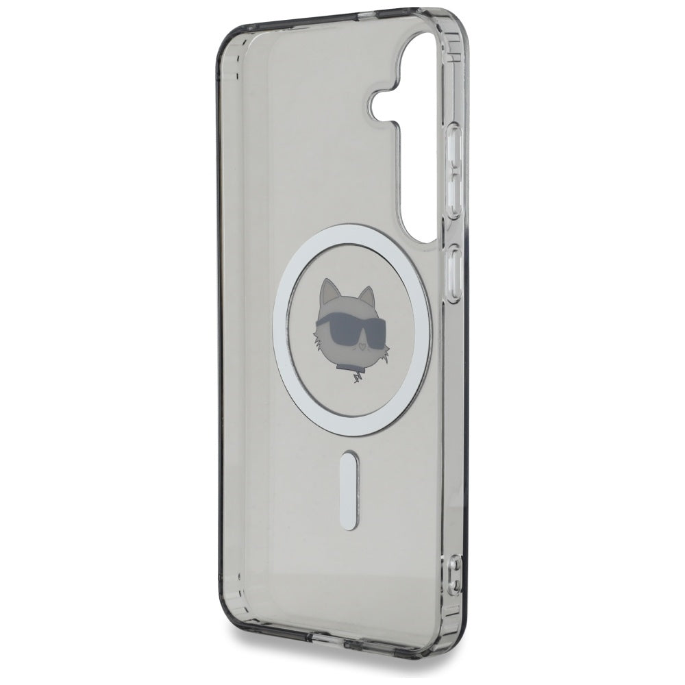 Coque MagSafe pour Samsung Galaxy S25 S931, Karl Lagerfeld, IML Choupette's Head, Noire