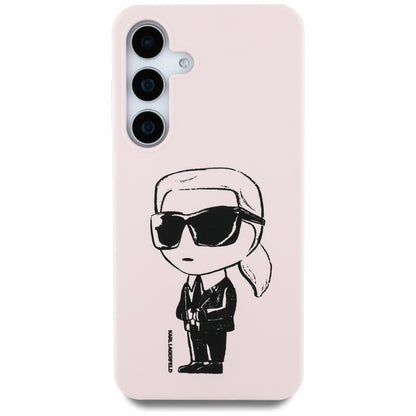 Housse MagSafe pour Samsung Galaxy S25 S931, Karl Lagerfeld, Silicone Graffiti, Rose