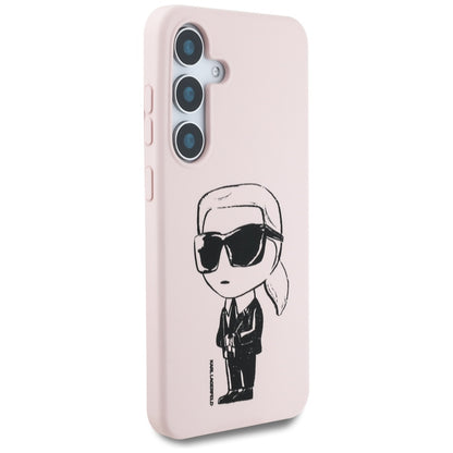 Housse MagSafe pour Samsung Galaxy S25 S931, Karl Lagerfeld, Silicone Graffiti, Rose