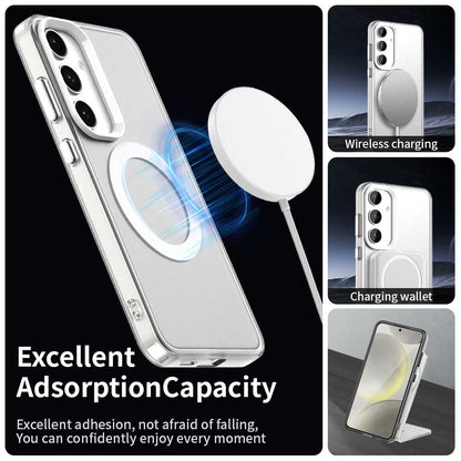 Coque MagSafe pour Samsung Galaxy S25 S931 / S24 S921, Techsuit, CandyCase, Blanche