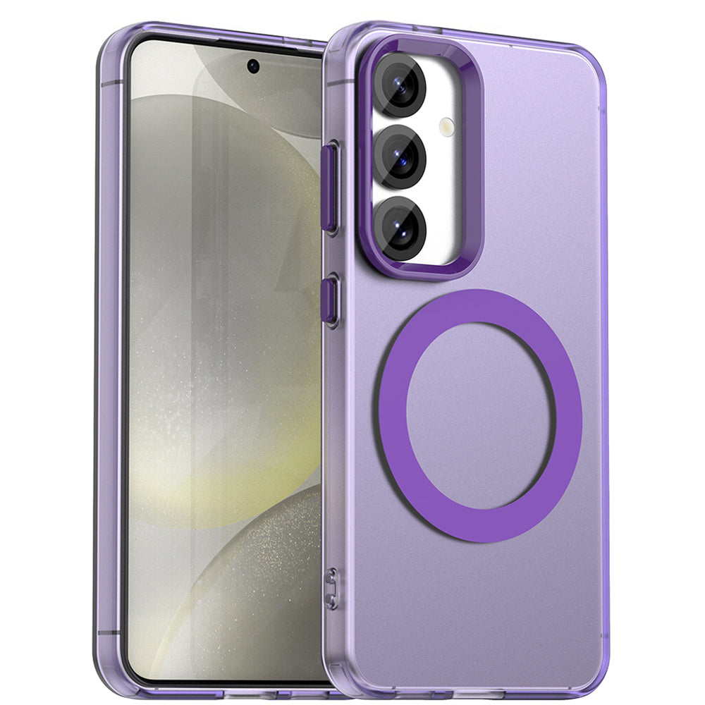 Coque MagSafe pour Samsung Galaxy S25 S931 / S24 S921, Techsuit, CandyCase, Violet