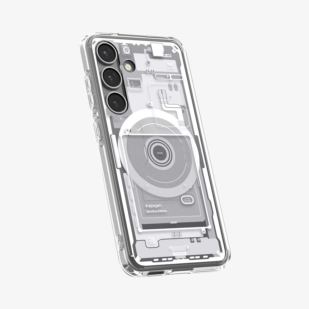 Coque MagSafe pour Samsung Galaxy S25 S931, Spigen, Ultra Hybrid Zero One, Blanche ACS09004