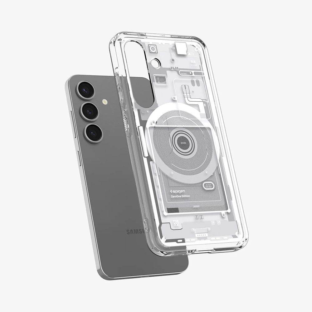 Coque MagSafe pour Samsung Galaxy S25 S931, Spigen, Ultra Hybrid Zero One, Blanche ACS09004