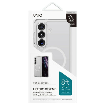Coque MagSafe pour Samsung Galaxy S25 S931, UNIQ, LifePro Xtreme MagClick, Transparente