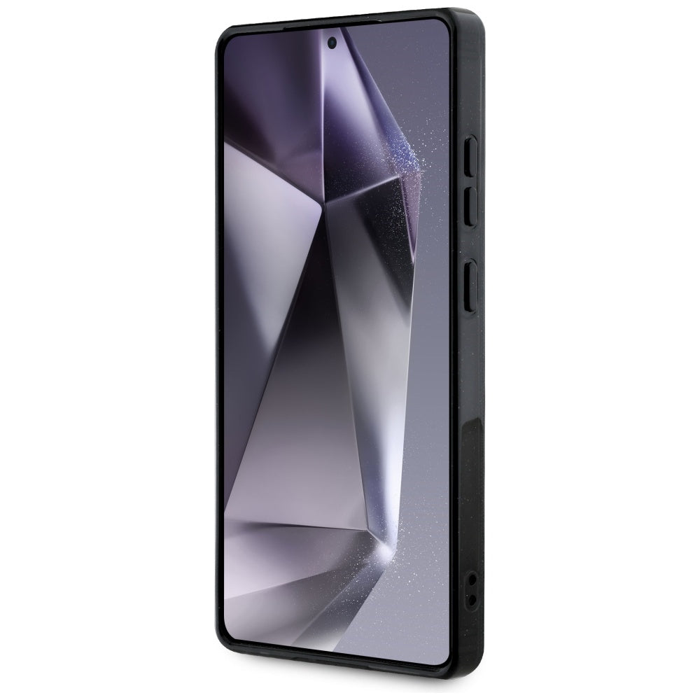 Coque MagSafe pour Samsung Galaxy S25 Ultra S938, Guess, IML Glitter 4G Circle Triangle, Noire