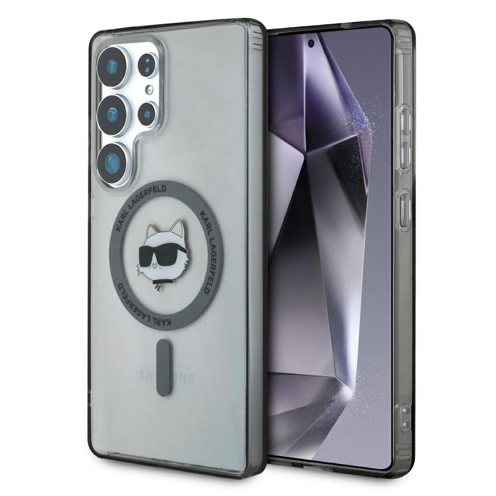 Housse MagSafe pour Samsung Galaxy S25 Ultra S938, Karl Lagerfeld, IML Choupette's Head, Noire