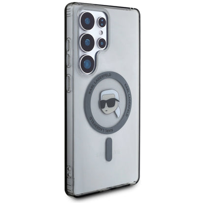 MagSafe Hülle für Samsung Galaxy S25 Ultra S938, Karl Lagerfeld, IML Karl's Head, Schwarz