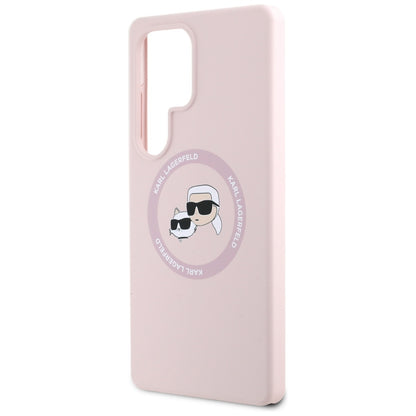 Housse MagSafe pour Samsung Galaxy S25 Ultra S938, Karl Lagerfeld, Silicone Double Heads, Rose